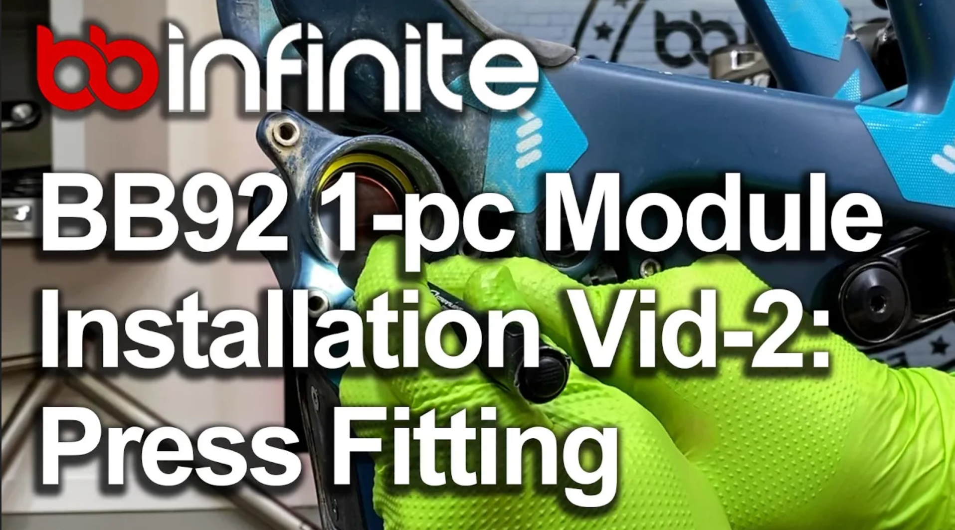 Yeti BB92 1-pc BBInfinite Module and RaceFace Next SL Install Part 2: Press-fitting the BB.