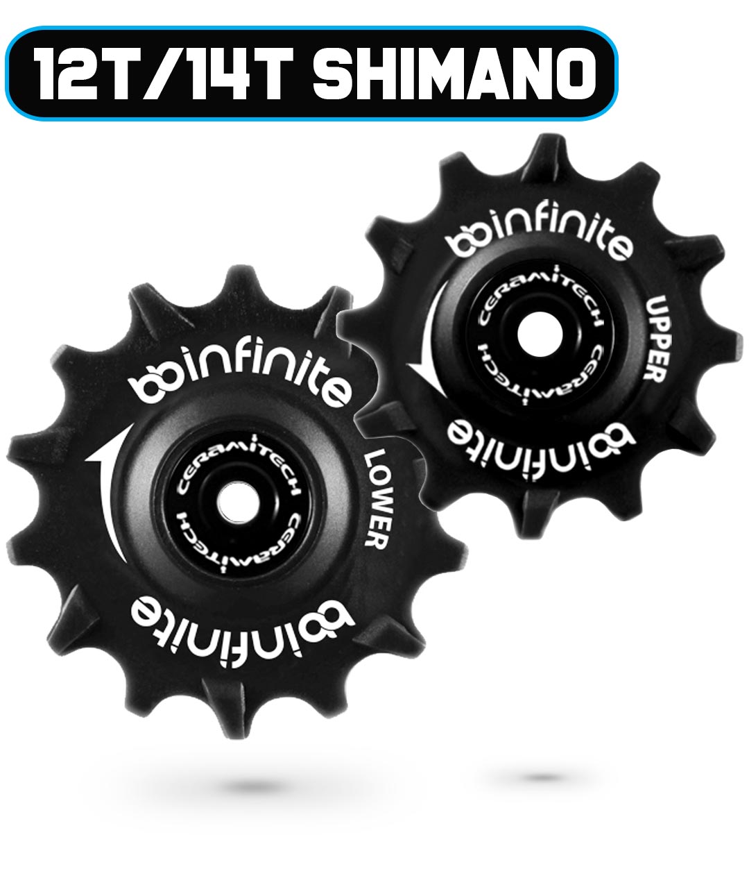 BBInfinite Ceramic Pulley Wheels for Shimano Derailleurs