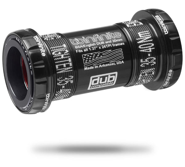 BSA English Threaded DUB Ultra-lite Road Bottom Bracket (Black Ano)