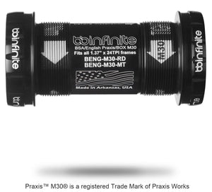 BSA English Threaded Praxis™ M30® Road Bottom Bracket